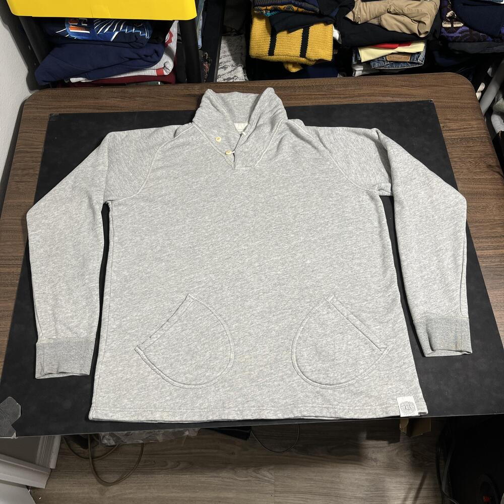 Rugby Ralph Lauren Sweatshirt Mens 2XL Henley Neck Fleece Boxing Glove Pockets